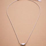 Silver Bold Drop Necklace