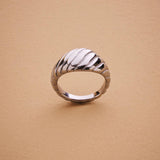 Silver Croissant Ring