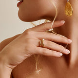 Gold Pearl Ring