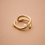 Gold Pearl Ring