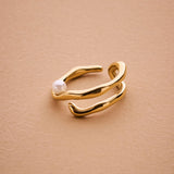 Gold Pearl Ring
