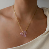 Glass Heart Necklace