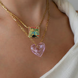 Glass Heart Necklace
