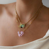 Glass Heart Necklace