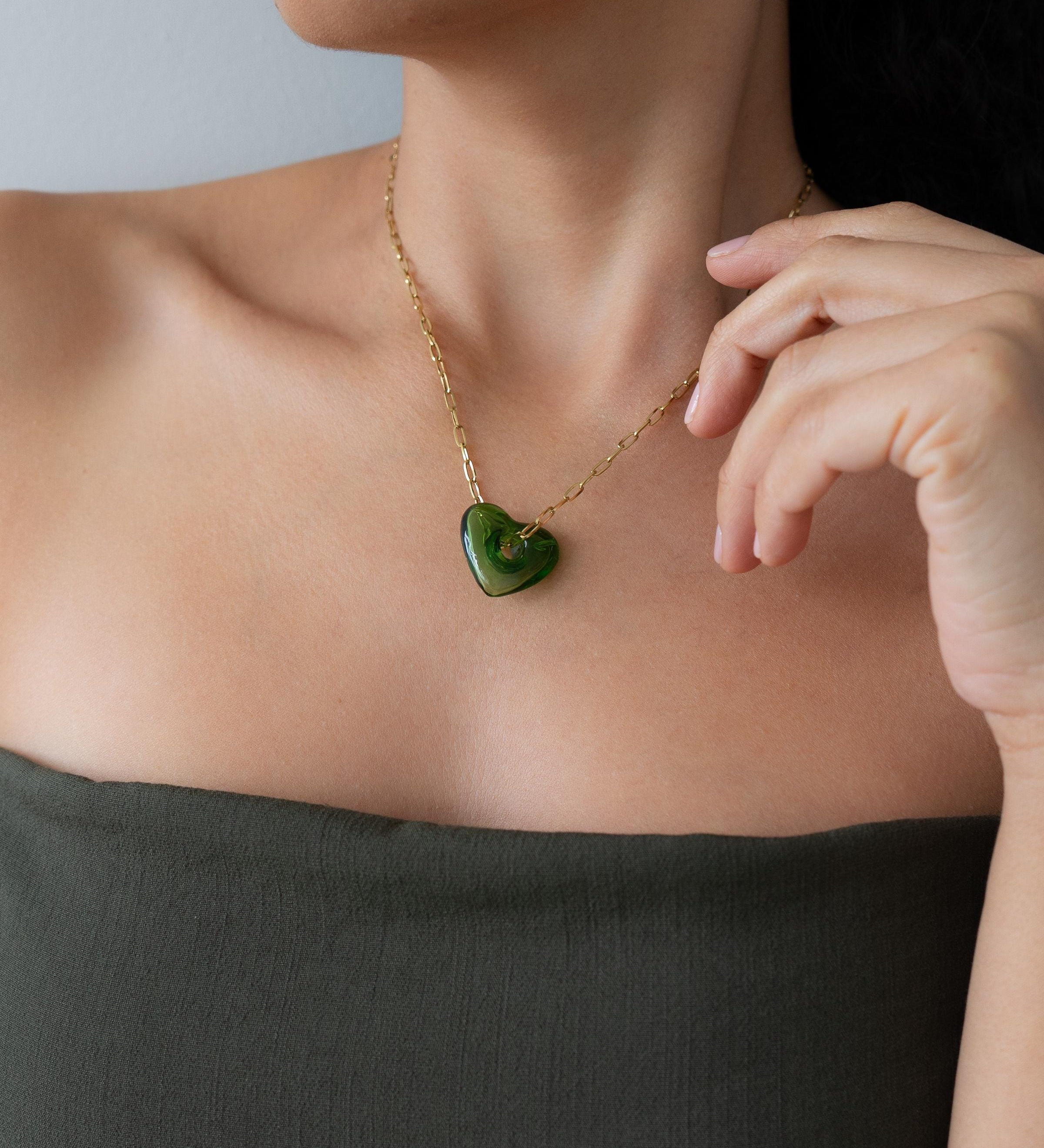 Glass Heart Necklace