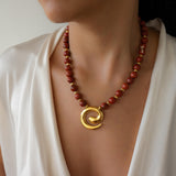 Red Jasper Beaded Necklace