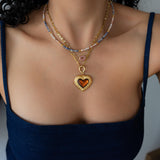 Colorful Crystal Rectangle Pendant