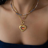 Colorful Crystal Rectangle Pendant