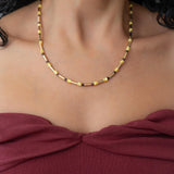 Colorful Agate and Pearl Beaded Necklace