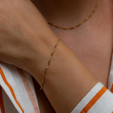 Χρυσό Βραχιόλι Με Κυματιστή Snake Αλυσίδα – 