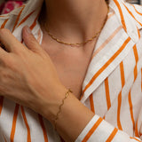 Χρυσό Βραχιόλι Με Κυματιστή Snake Αλυσίδα – 