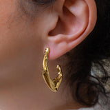 Χρυσοί Κρίκοι με Καμπύλη Φόρμα