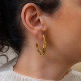 Χρυσοί Κρίκοι με Καμπύλη Φόρμα