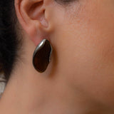 Ασημένια Οβάλ Σκουλαρίκια