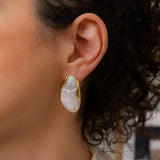 Χρυσά Οβάλ Καρφωτά Σκουλαρίκια