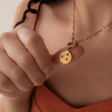 Κολιέ Νόμισμα με Εναλλάξιμο Ουράνιο Στοιχείο