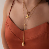 Κολιέ Νόμισμα με Εναλλάξιμο Ουράνιο Στοιχείο