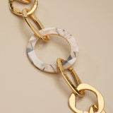 Φαρδύ Επιχρυσωμένο Βραχιόλι Με Σφυρήλατους Κρίκους