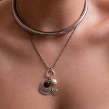 Ασημένιο Κολιέ Κολάρο Από Ανοξείδωτο Ατσάλι