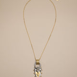 Δίχρωμο Κολιέ Με Μενταγιόν Καρδιά