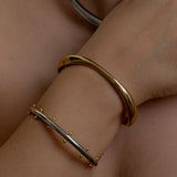 Ασημί Βραχιόλι Με Χρυσές Μπίλιες