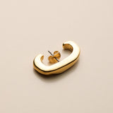 Gold Organic Single Ear Cuff, Second Piercing Earring, Chunky Minimal Stud (Single Earring)