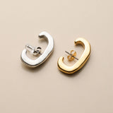 Gold Organic Single Ear Cuff, Second Piercing Earring, Chunky Minimal Stud (Single Earring)