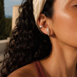 Silver Organic Single Ear Cuff, Second Piercing Earring, Chunky Minimal Stud