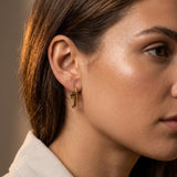 Gold Organic Drop Earrings, Titanium Pin Statement Earrings, Sculptural Jewelry gold plated oval chunky large hoops, bold organic hoops