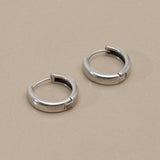 Silver Huggie Hoop Earrings, Plain Or Braided Small Hoops, Everyday Ear Stack Earrings