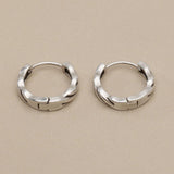 Silver Huggie Hoop Earrings, Plain Or Braided Small Hoops, Everyday Ear Stack Earrings