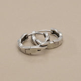 Silver Huggie Hoop Earrings, Plain Or Braided Small Hoops, Everyday Ear Stack Earrings
