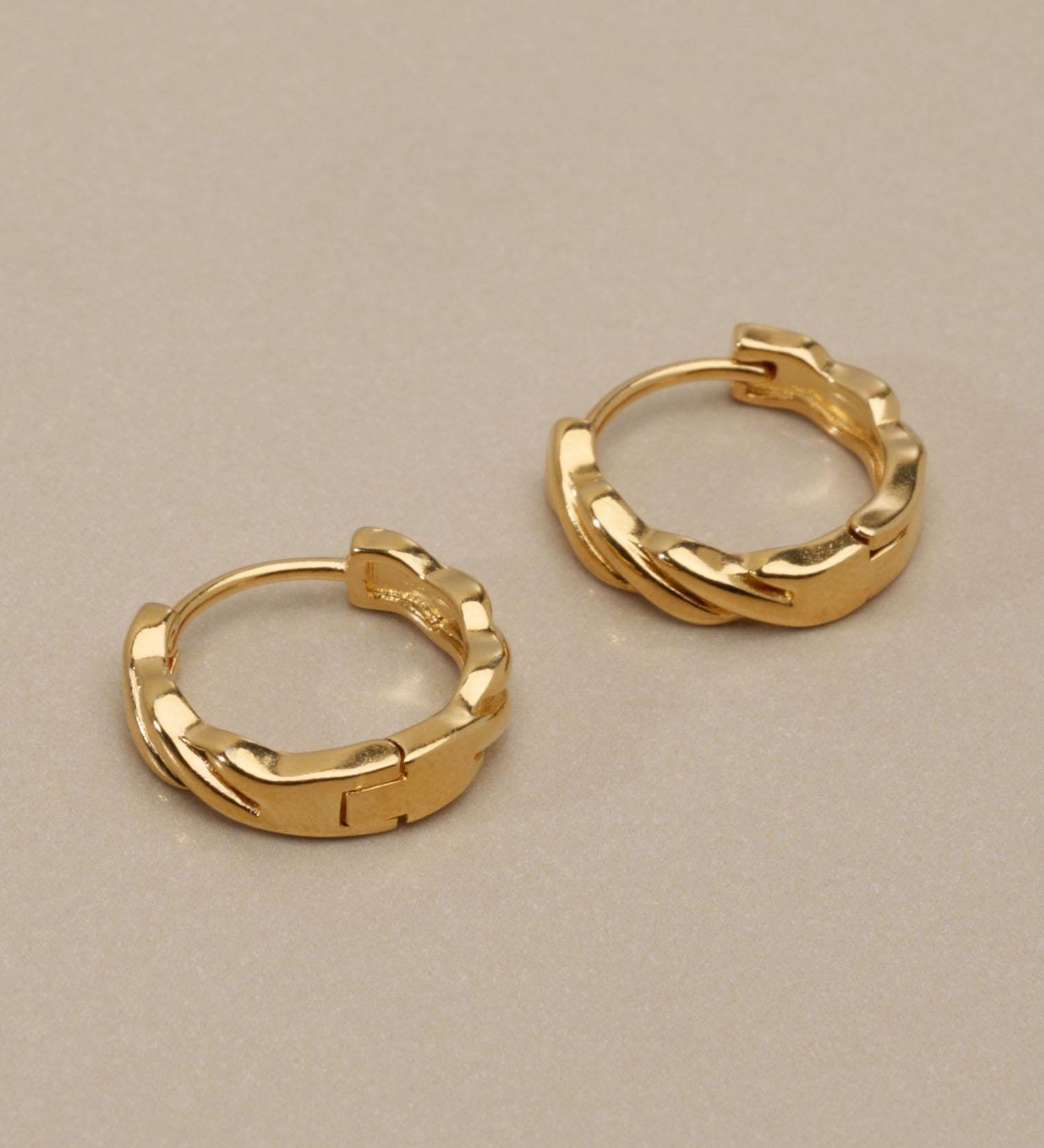 Gold Huggie Hoop Earrings, Plain Or Braided Small Hoops, Everyday Ear Stack Earrings