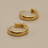 Gold Huggie Hoop Earrings, Plain Or Braided Small Hoops, Everyday Ear Stack Earrings