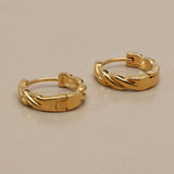 Gold Huggie Hoop Earrings, Plain Or Braided Small Hoops, Everyday Ear Stack Earrings