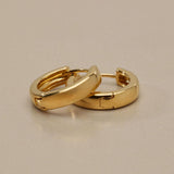 Gold Huggie Hoop Earrings, Plain Or Braided Small Hoops, Everyday Ear Stack Earrings