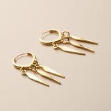 Gold Spike Hoop Earrings