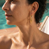 Gold Spike Hoop Earrings