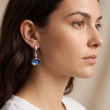 Silver Long Enamel Earrings