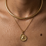 Gold ATHENA'S OWL necklace