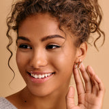 Silver Star Hoop Earrings