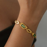 Γεωμετρικό Βραχιόλι Με Σμάλτο