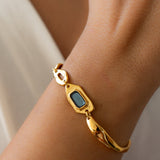 Γεωμετρικό Βραχιόλι Με Σμάλτο