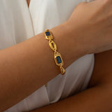 Γεωμετρικό Βραχιόλι Με Σμάλτο