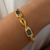 Γεωμετρικό Βραχιόλι Με Σμάλτο