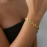 Γεωμετρικό Βραχιόλι Με Σμάλτο