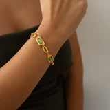 Γεωμετρικό Βραχιόλι Με Σμάλτο