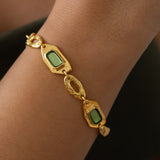 Γεωμετρικό Βραχιόλι Με Σμάλτο