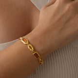 Γεωμετρικό Βραχιόλι Με Σμάλτο