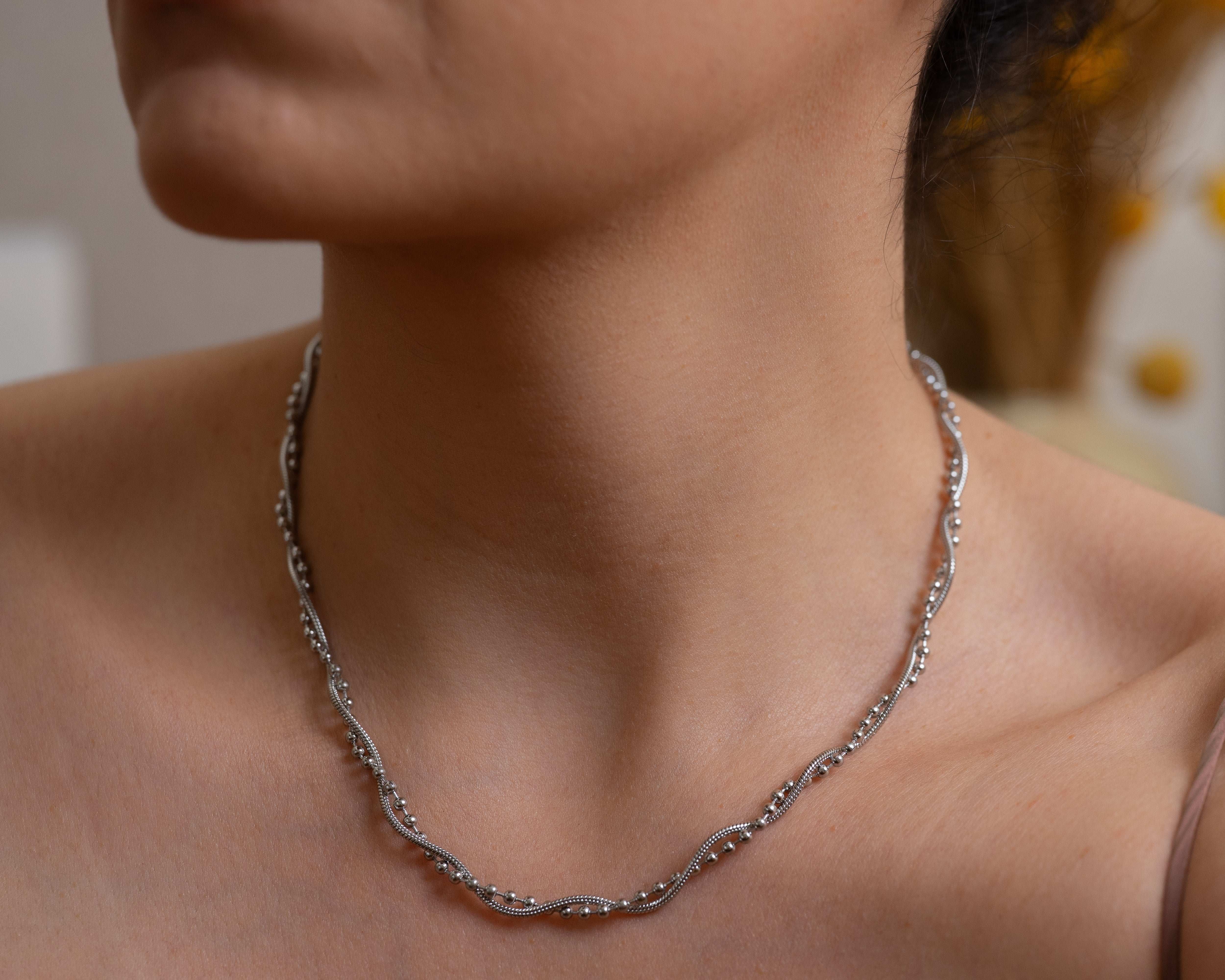Silver Twine Chain Necklace